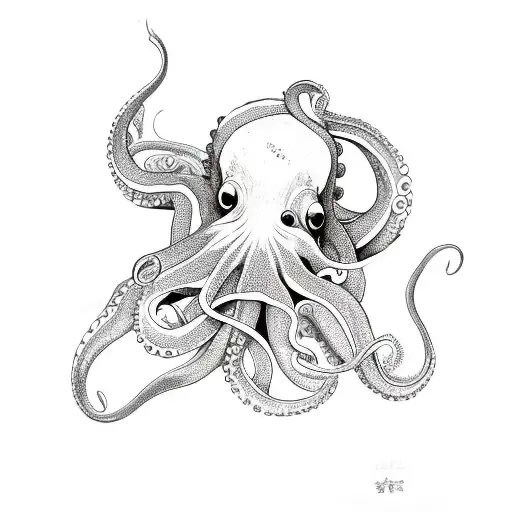 Octopus With A Koi Fish