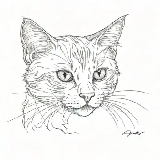 Gray Cat With White Paws And Red Kitten