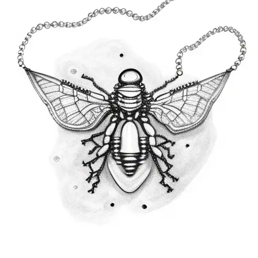 Necklace With A Firefly Inside