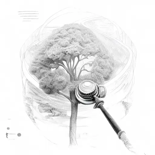 A Gavel Morphing Into A Tree Of Knowledge