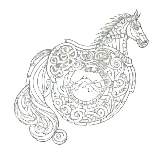 Horse Shoe With Festivals Music