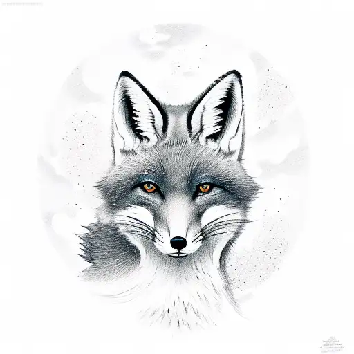 Kitsune Fox With Sakura