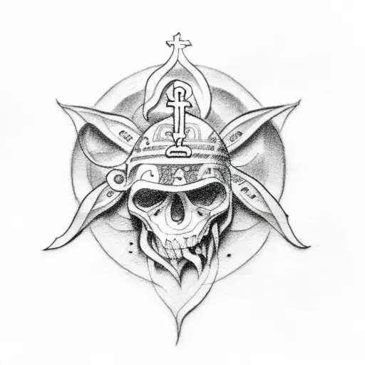 Small Religious Tatoo On The Back