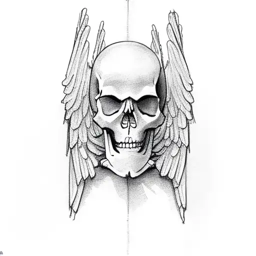 Skeleton Sitting Like Angel