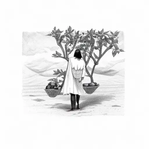 Woman Standing With Hand Outstretched To Pick Apple From Tree