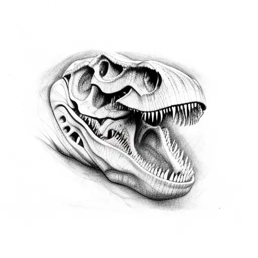 T-rex Skull Side View