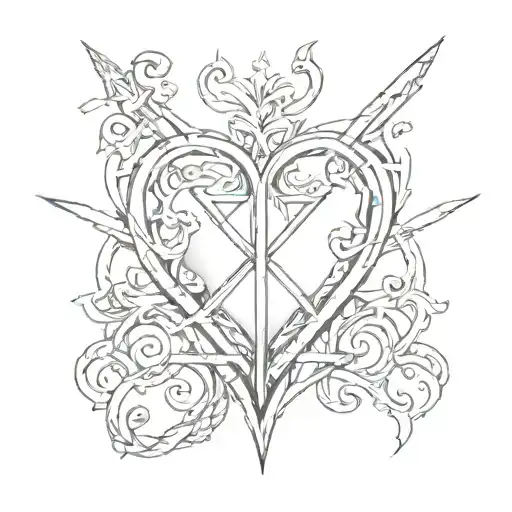 Heart Shape Roman Numeral Xii-x