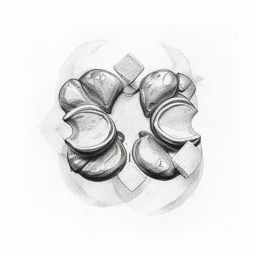 Three Four Leaf Clovers Stacked On Top Of Each Other