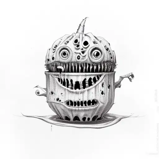 A Coffee Bean Transformed Into A Creepy Horror Movie Creature