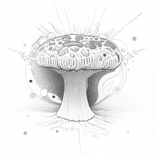 Galactic Sunset Melting Into A Psychodelic Mushroom