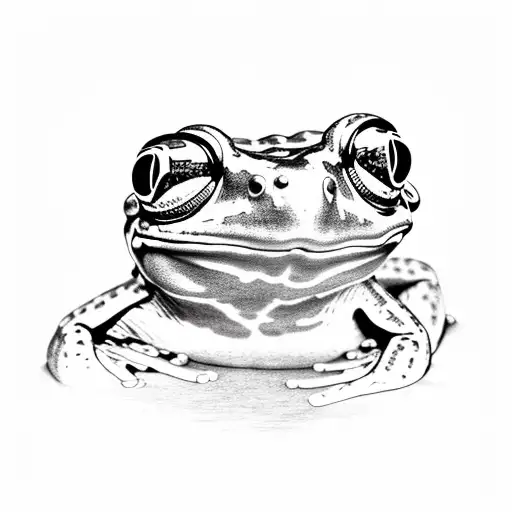 Frog Sitting Like The Man