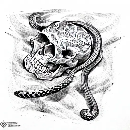 Skull And Snakes