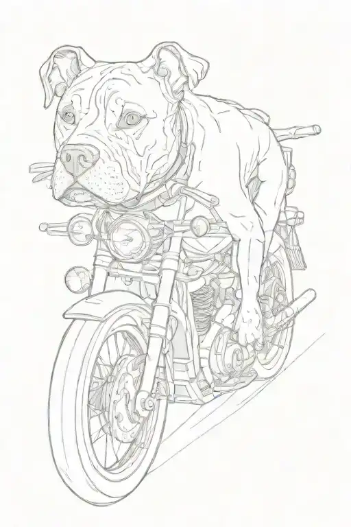 Travel Motorbike Staffie Dog