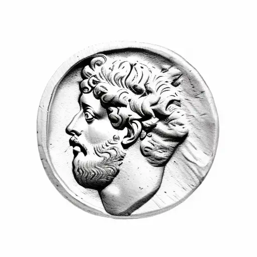 Marcus Aurelius Roman Coin Side Profile