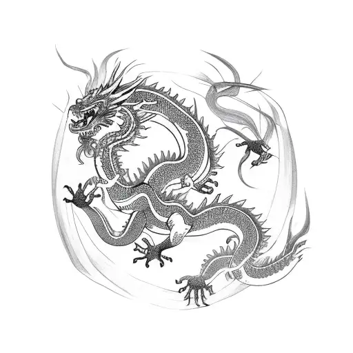 Sleeve Chinese Dragon