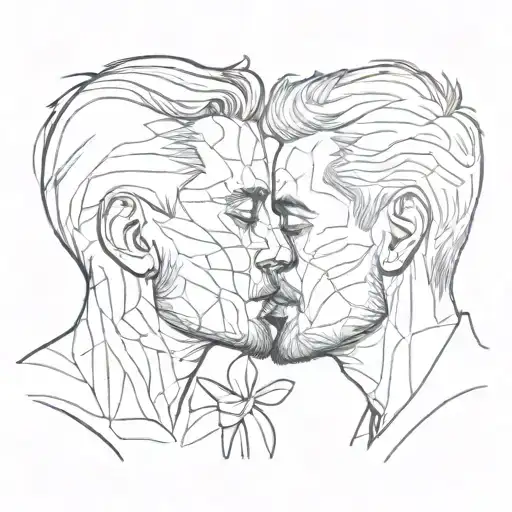 Two Gay Men Kissing
