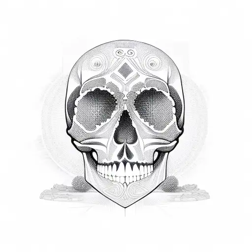 Skull Made Of Intricate Geometric Patterns