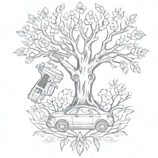 Tree Of Life And Automotive Spray Gun