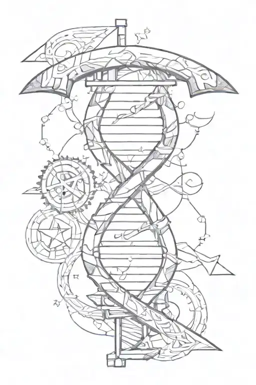 Dna Helix With Hammer And Sickle
