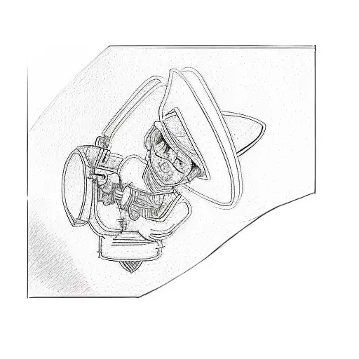 A Boy Wearing A Hat And Holding A Gun