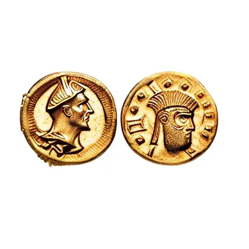 A Gold Coin Of Roman Emperor Julius Caesar