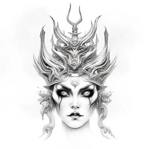 A Hauntingly Beautiful Depiction Of The Goddess Hel