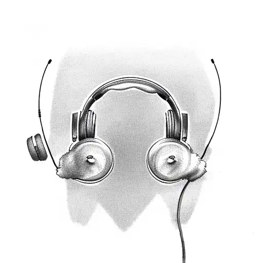 Flying Bird With Headphones On