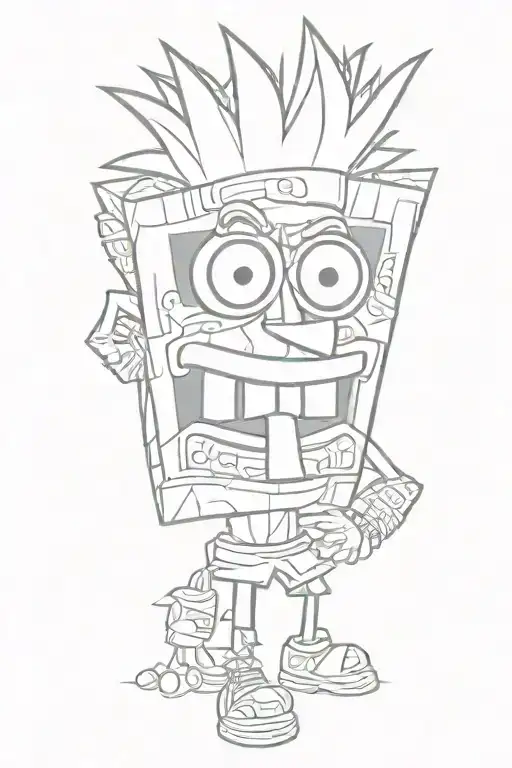 Crash Bandicoot Standingnext To Aku Aku Mask And With Smash Box