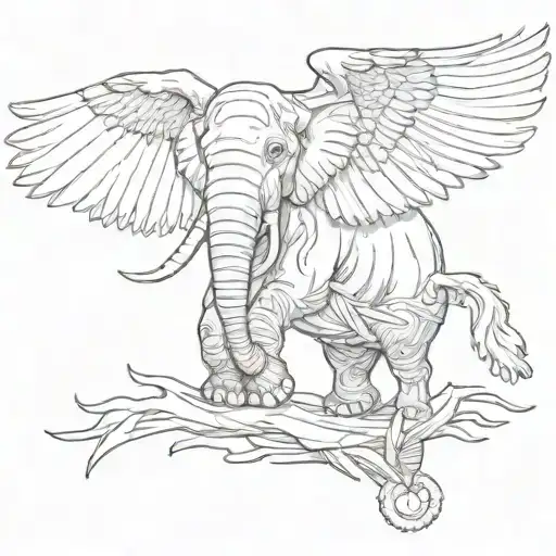 Elephant And Eagle
