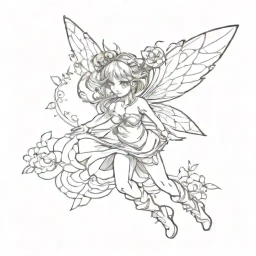 Fairy Girl Flying Anime