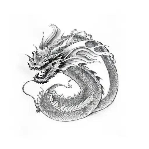 Japanese Dragon Ankle Wraparound