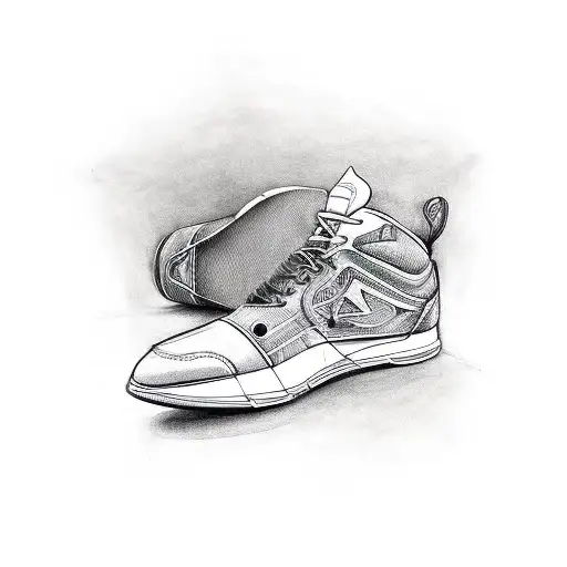 Shoes Running On An Arrow Shaft