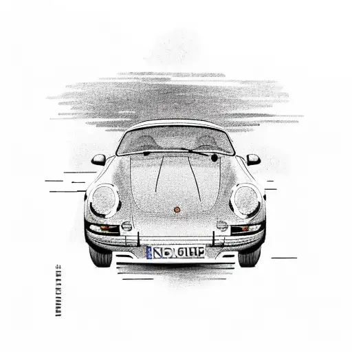 Porsche Car Driving At Sunset