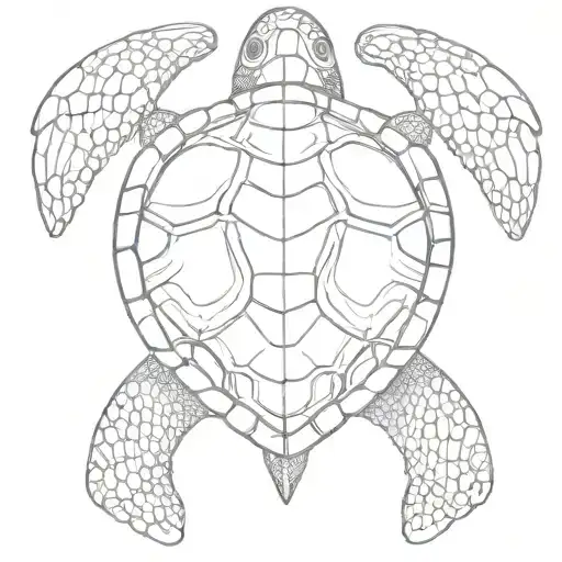 Sea Turtle Peace Sign Shell Pattern