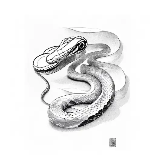 Snake With Gingko Leaves