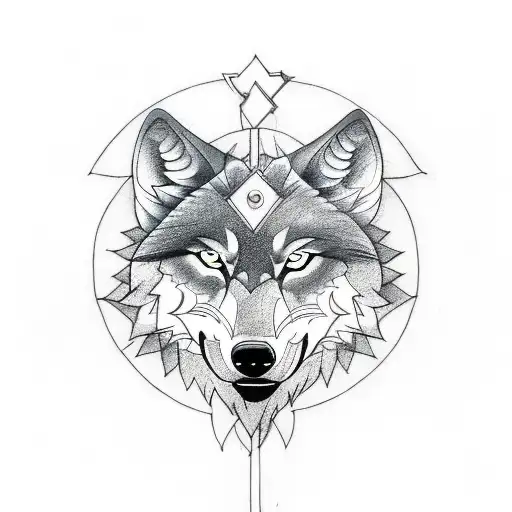 Create A Tattoo Design That Showcases The Power And Freedom Of A Wolf Surrounded By Musical Notes