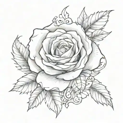 The Letter K And A Rose