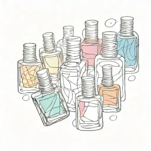 Colorful Nail Polish Bottles Arranged In A Creative Pattern