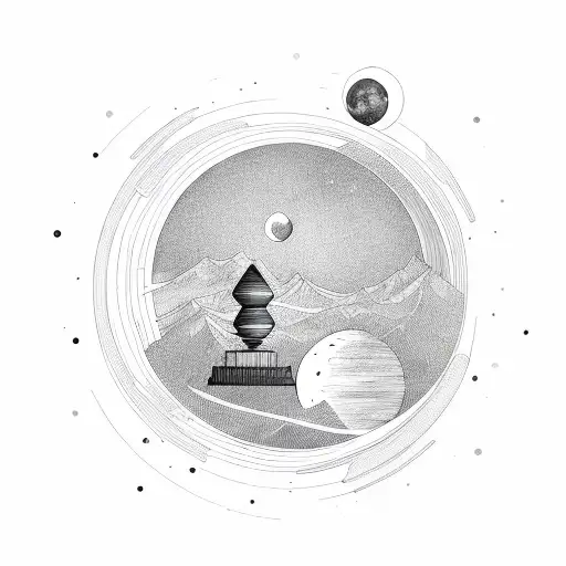 Lines Of Balance With A Moon