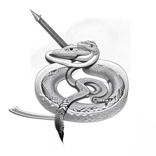Snake With Sword