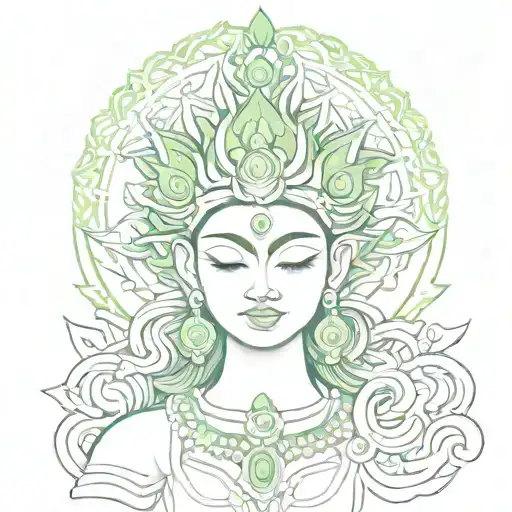 Crown Of Green Tara