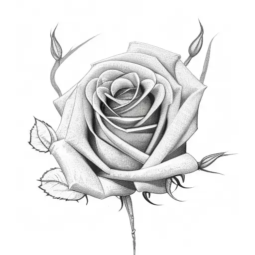 Pink Rose Sleeve With Stems Interwoven With Tartan