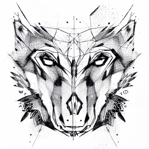 Wolf Wearing Skull