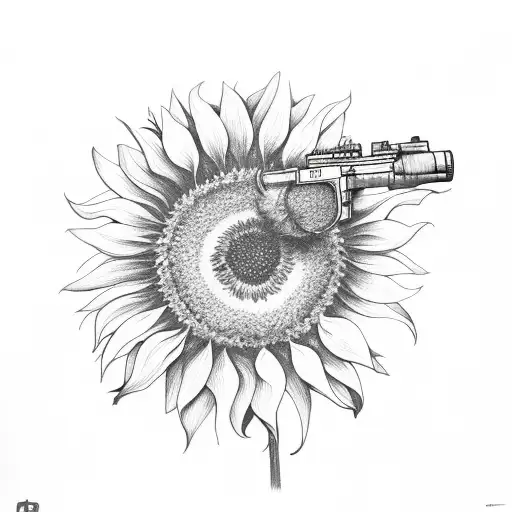 Sunflower With Gun