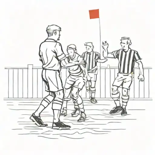Red Card And Referee In Football