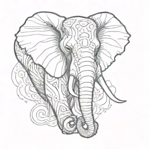 Illustrate An Elephant Head