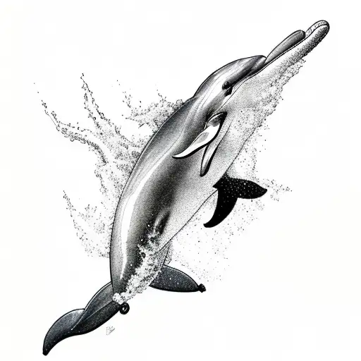 A Dolphin Leaping Over A Speeding Motorcycle