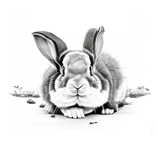 Black And White Lop Rabbit