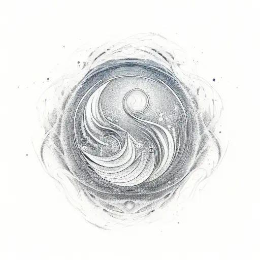 Abstract Enso Incorporating Waves And Fire