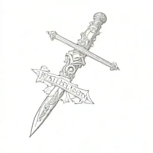 A Sword With The Words Like Father Like Son